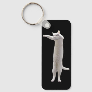 Long Cat Meme Double Sided Keychain