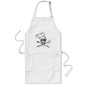 Long Chef de jolly roger de pirate ou tablier de