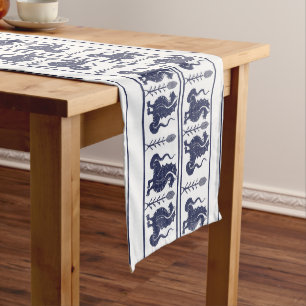 Long Chemin de table Dragons Bleu foncé
