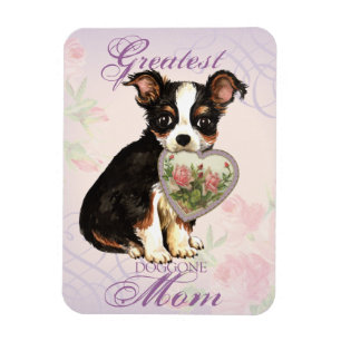 Long Coat Chihuahua Heart Mom Magnet