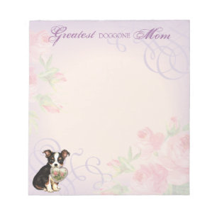 Long Coat Chihuahua Heart Mom Notepad