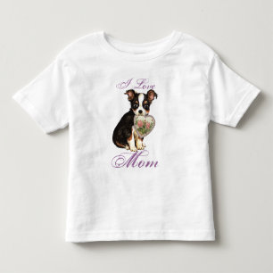 Long Coat Chihuahua Heart Mom Toddler T-shirt