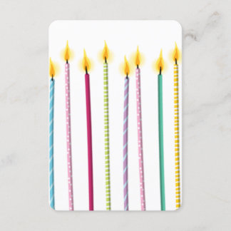 Long Colourful Candles Birthday Template