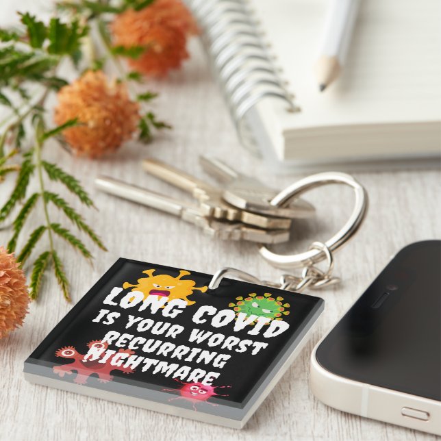 LONG COVID Is Your Worst Recurring Nightmare Keychain (Front Right)