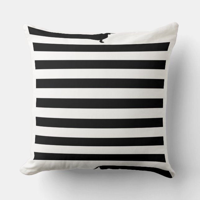 Long Dachshund Dog | Funny Dachshund Gift Throw Pillow (Front)