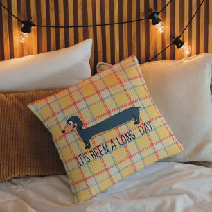 Long Day Dachshund Dog Pillow