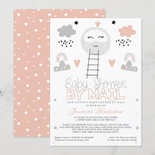 Long Distance Baby Shower Pathway to the Moon Invitation