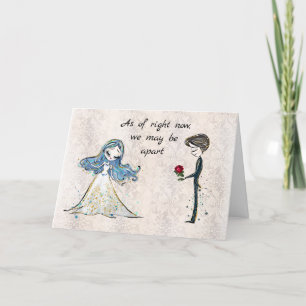 Long Distance Enchanting Couple Valentine's Day Holiday Card