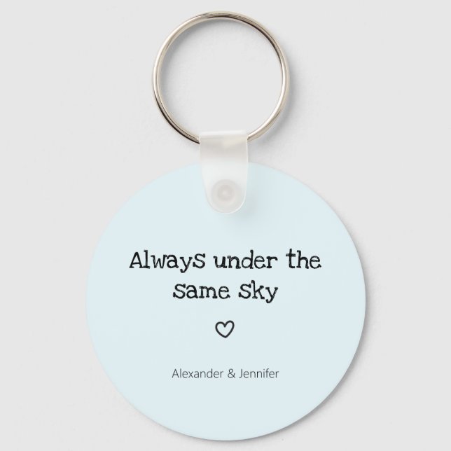long distance relationship i miss you keychain (Front)