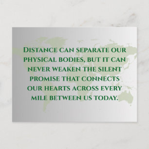 Long Distance Relationship Quote Postcard Miles