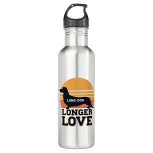 Long Dog Longer Love Vintage Dachshund Sunset Grap 710 Ml Water Bottle