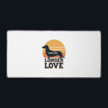 Long Dog Longer Love Vintage Dachshund Sunset Grap Desk Mat<br><div class="desc">Long Dog Longer Love Vintage Dachshund Sunset Graphic 2</div>
