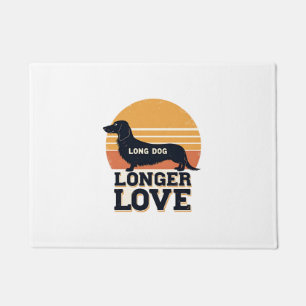 Long Dog Longer Love Vintage Dachshund Sunset Grap Doormat