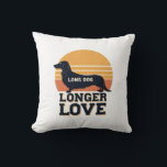Long Dog Longer Love Vintage Dachshund Sunset Grap Throw Pillow<br><div class="desc">Long Dog Longer Love Vintage Dachshund Sunset Graphic 2</div>