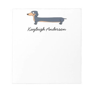 Long Dog - Teckel 5,5" x 6" Bloc-notes - 40 pages