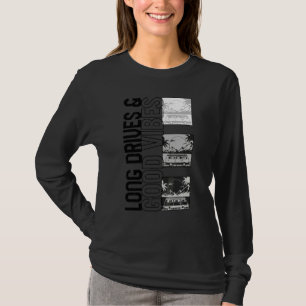 Long Drives Good Vibe Beach Vacation Matching Road T-Shirt