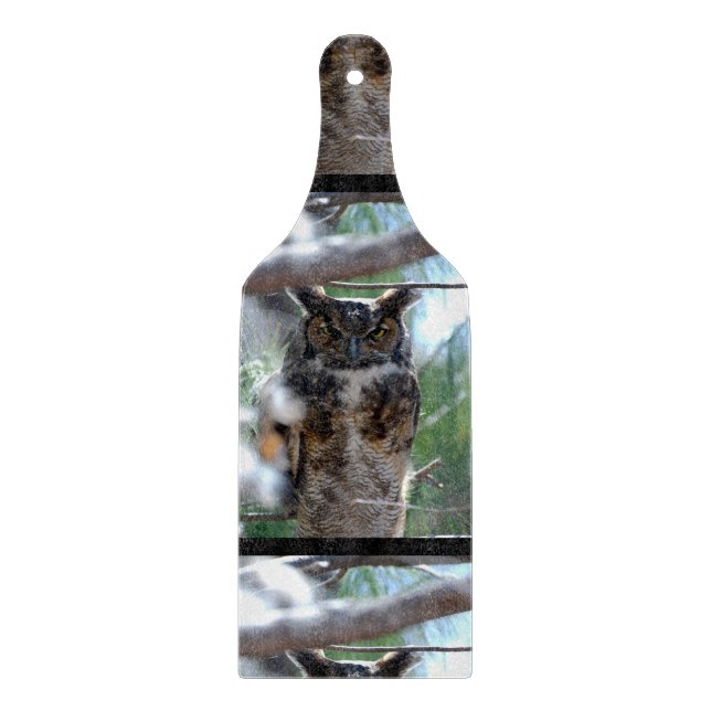 Long-Eared Owl Cutting Board (Front)