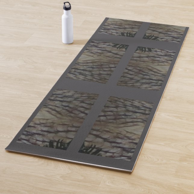 Long-eared Owl Feathers Pattern Yoga Mat (In Situ)