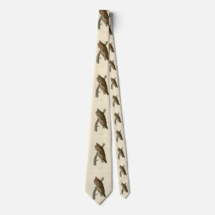Long-eared Owl from Audubon's Birds of America Tie