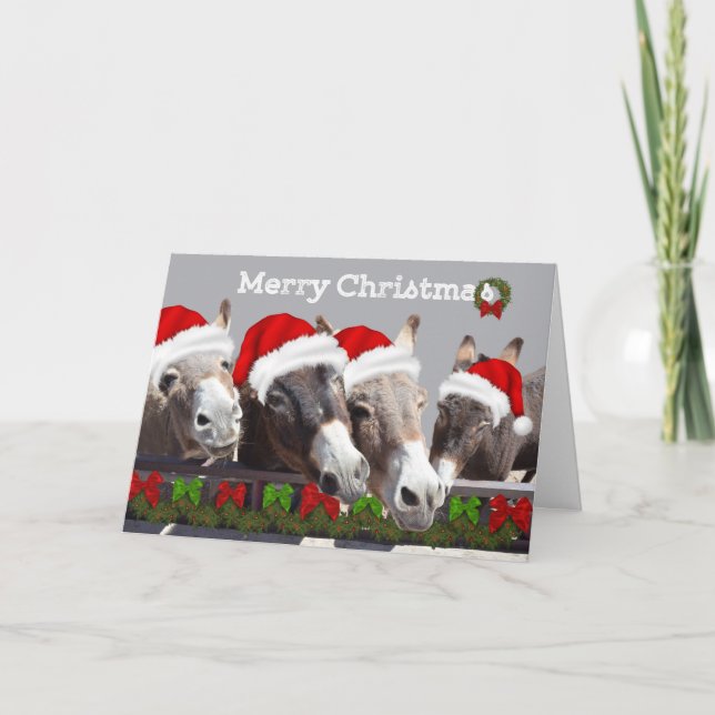 Long Earred Christmas Holiday Card (Front)