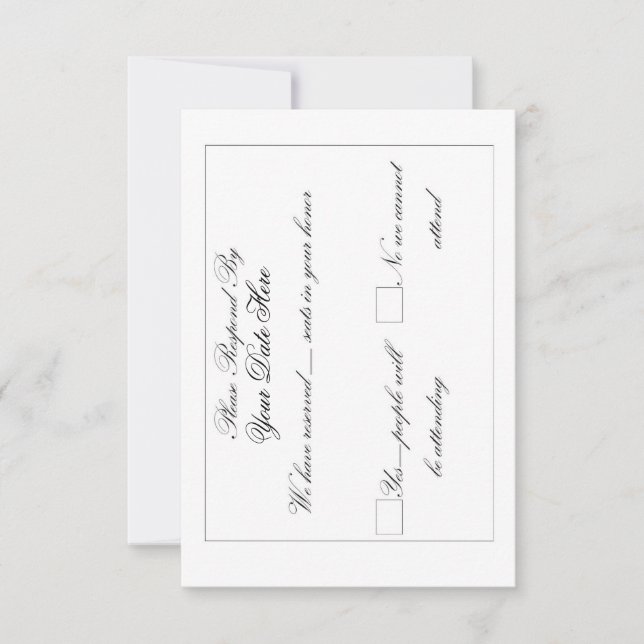 Long Elegant RSVP Card (Front)