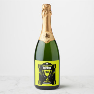 Long Employment Service Recognition Thirty years Sparkling Wine Label