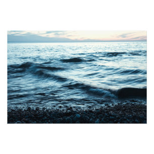 Long exposure waves photo print