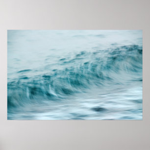 Long exposure waves poster