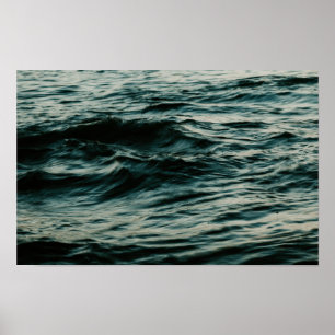 Long exposure waves poster