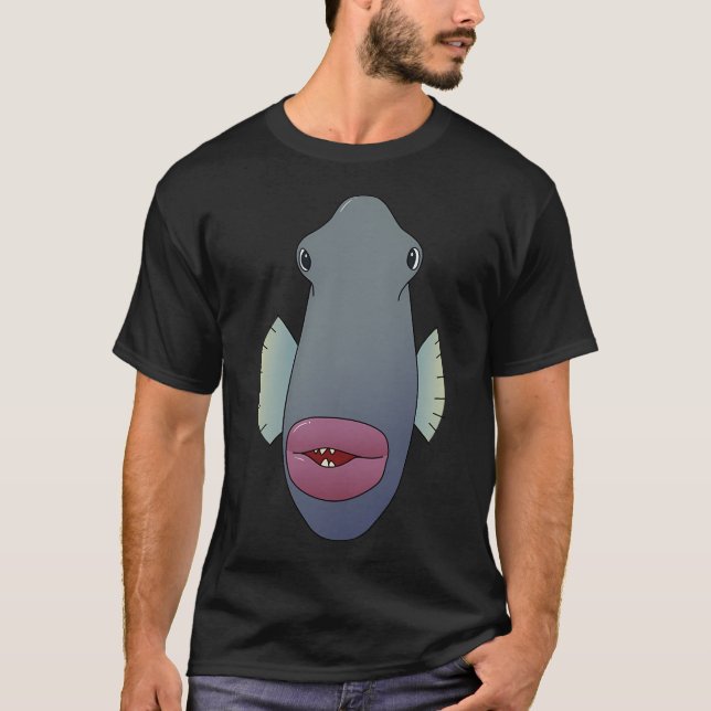 Long face with big lips fish T-Shirt (Front)