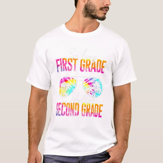 Long First Grade Hello Second T-Shirt (Front)