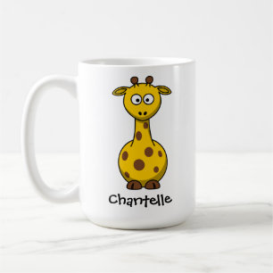 Long giraffe coffee mug