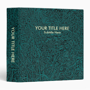 Long Grass - Black on Dark Green 006666 (1.5in) Binder
