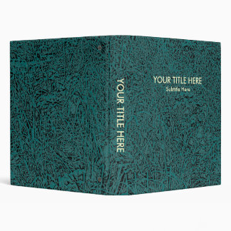 Long Grass - Black on Dark Green (006666) Binder