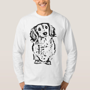 Long Hair Dachshund Lover Gift Doxie Mom Dad Cute T-Shirt