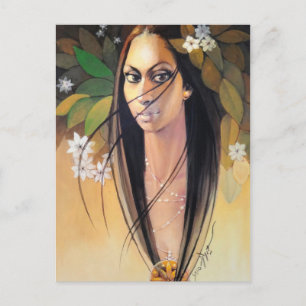 Long Hair Girl Postcard