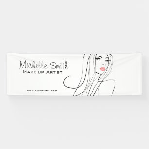 Long Hair hairdresser make up artist  branding Banner