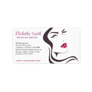 Long Hair hairdresser make up artist  branding Label