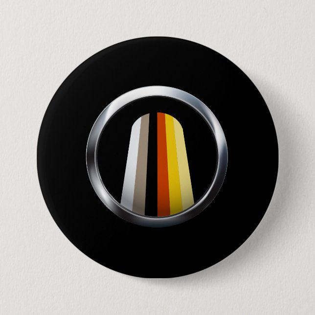 Long Hair Pride 3 Inch Round Button (Front)