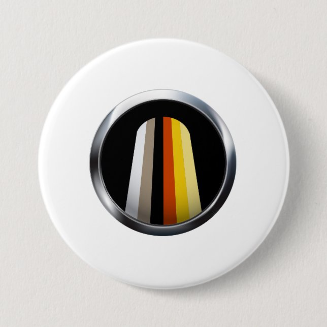 Long Hair Pride 3 Inch Round Button (Front)