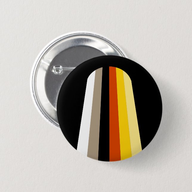 Long Hair Pride Flag 2 Inch Round Button (Front & Back)