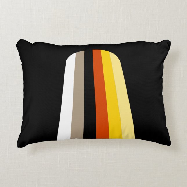 Long Hair Pride Flag Accent Pillow (Front)