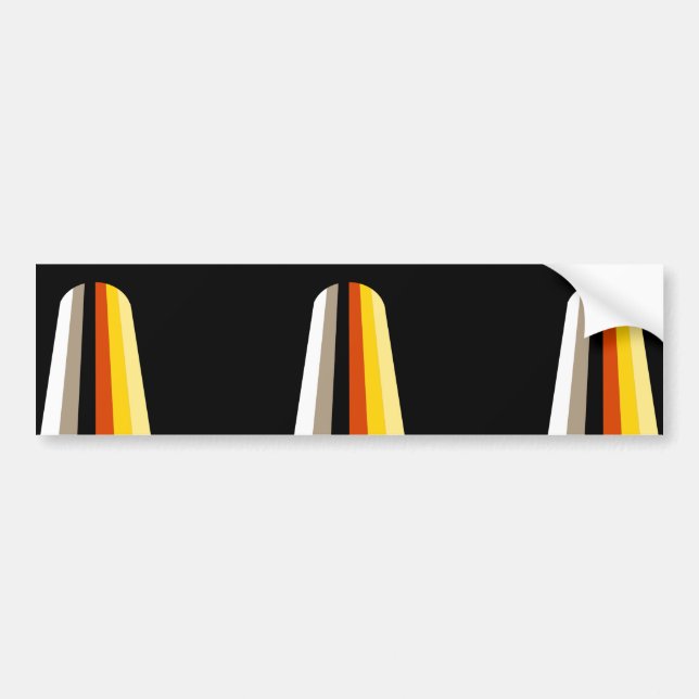 Long Hair Pride Flag Bumper Sticker (Front)