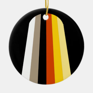 Long Hair Pride Flag Ceramic Ornament