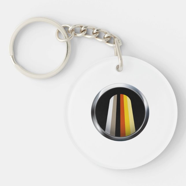 Long Hair Pride Keychain (Front)