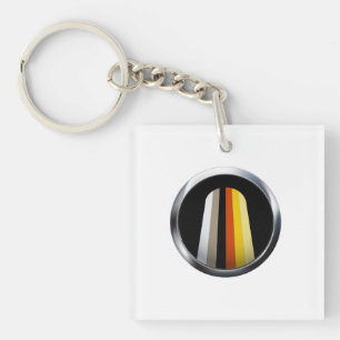 Long Hair Pride Keychain