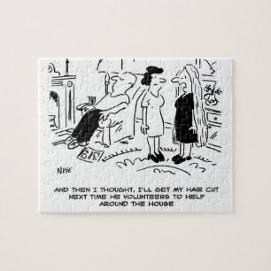 Long Hair Style Due to No Haircut or Hair Styling Jigsaw Puzzle