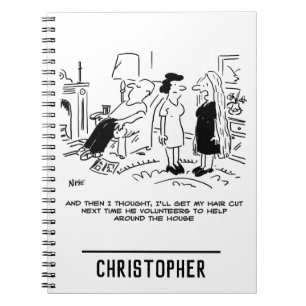 Long Hair Style Due to No Haircut or Hair Styling Notebook