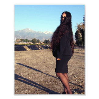 Long Hair Woman And The Mountains Photograph
