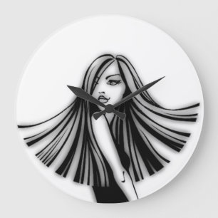 Long Haired Beauty Wall Clock